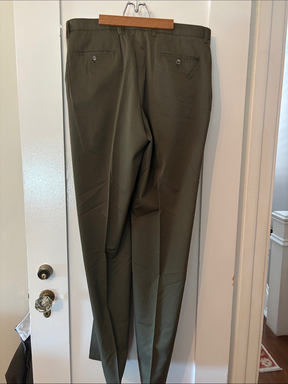 NWT Luciano Barbera Olive Green Men’s Dress Pants - Picture 3 of 4